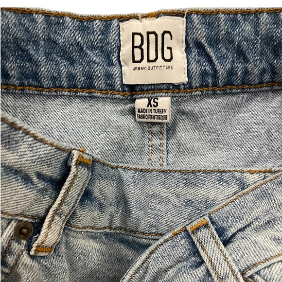 BDG Urban Outfitters Asymmetrical Denim Jean Button Criss Cross Skirt XS - Picture 3 of 8